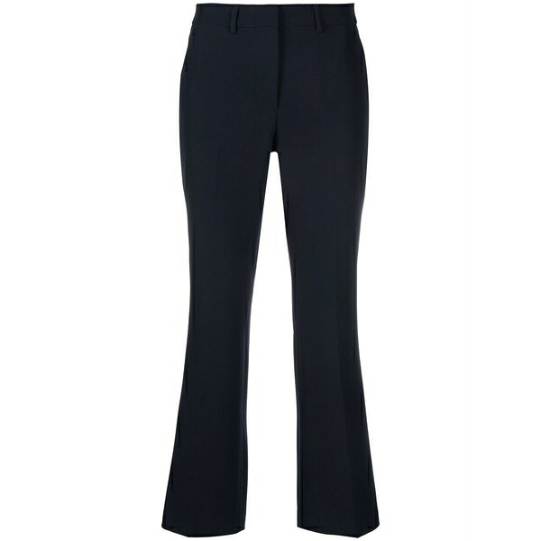 セブンティ レディース 心地好いズボン下 ボトムス Cropped tailored trousers Blue