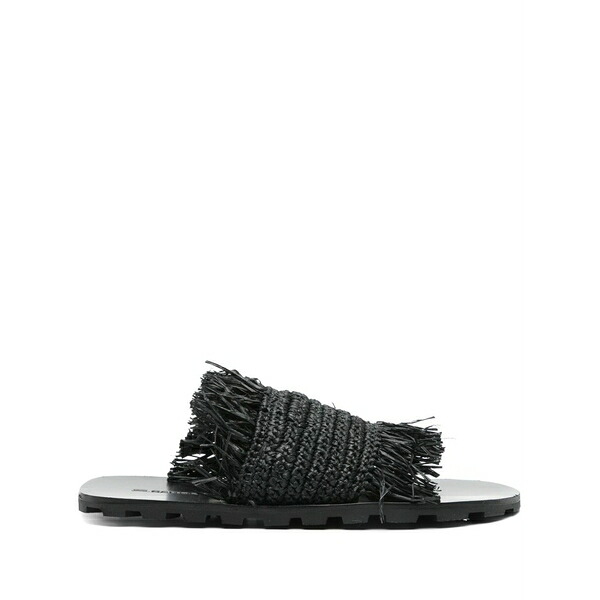 ジルサンダー レディース サンダル シューズ Raffia sandals Black｜asty