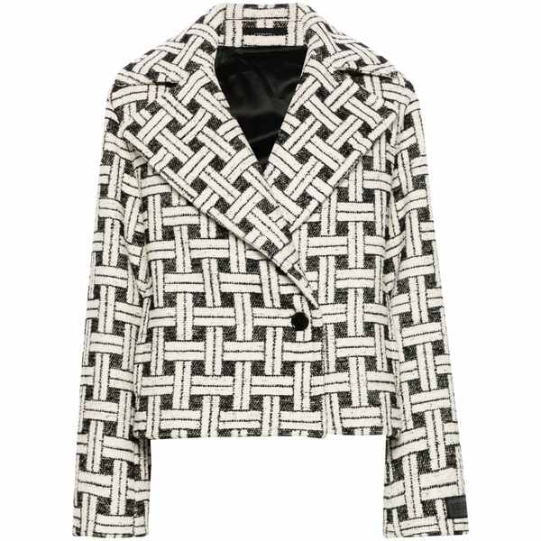 ケンゾー レディース 上衣＆上衣 アウター Check-pattern double-breasted jacket Black