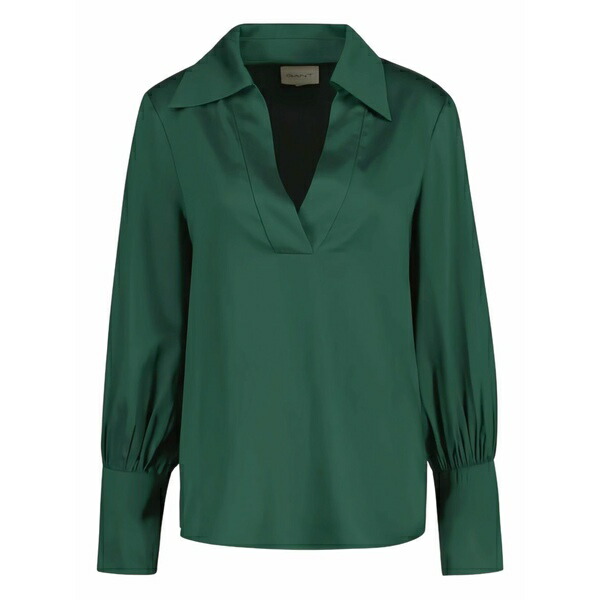 ガント レディース プルオーバー トップス Satin blouse Green