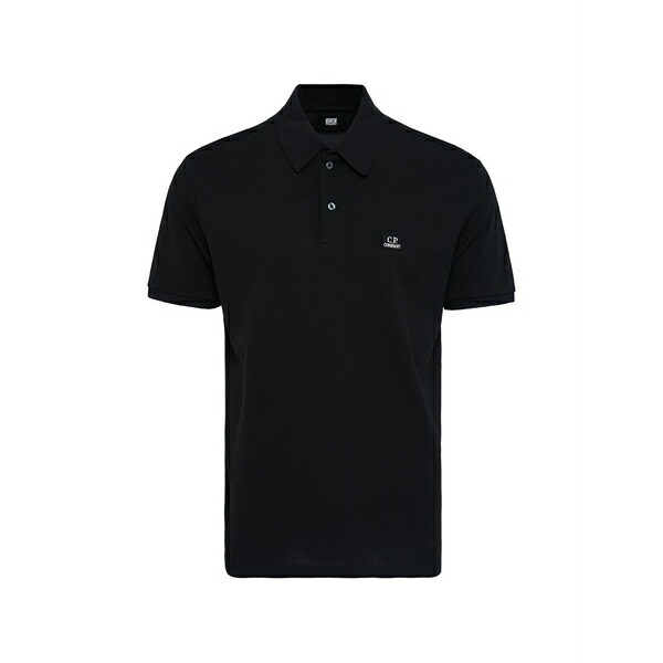 シーピーカンパニー メンズ スポーツシャツ トップス Piqu??-weave short-sleeve polo shirt Black