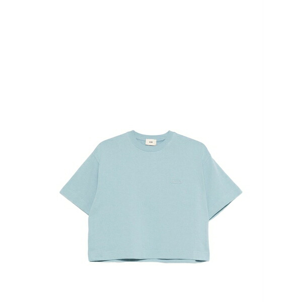 オートリー レディース Tシャツ トップス Round-neck t-shirt Blue|asty