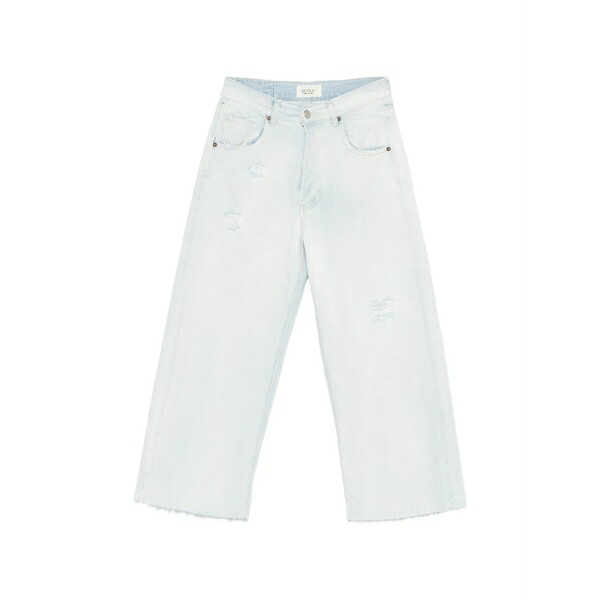 ヴィコロ レディース 心地好いズボン下 ボトムス Distressed denim trousers Blue