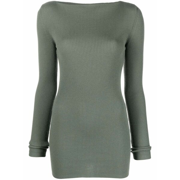 リックオウエンス レディース 編み物\u0026ティーシャツ アウター Cut-out-back sweatshirt Grey