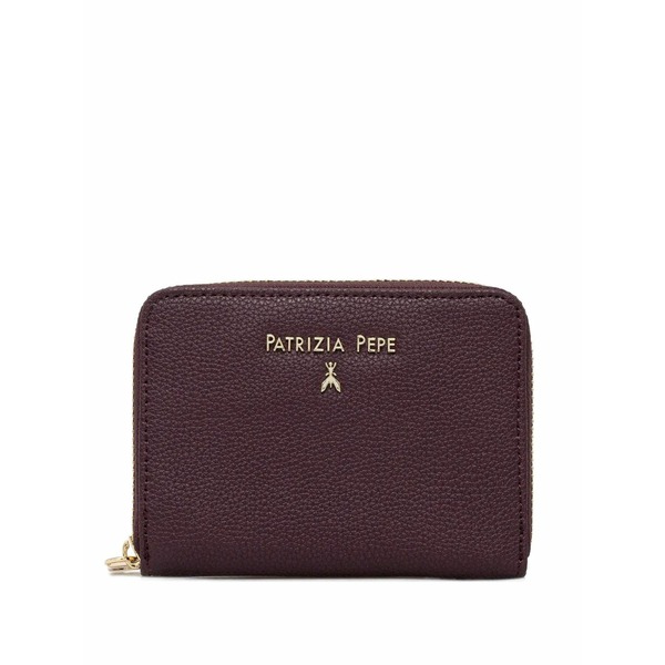 パトリツィア ペペ レディース 紙入れ 付属品 Logo-lettering zipped wallet Purple