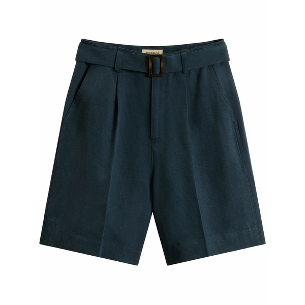 羊毛 金持ち レディース 心地好いズボン下 ボトムス Drapey shorts Blue
