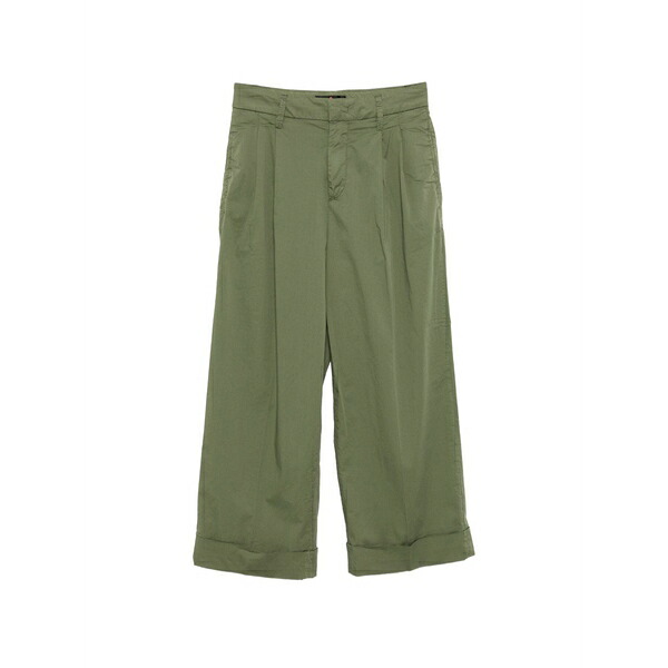 ピューテリー レディース カジュアルパンツ ボトムス Ralph pleated cuffed trousers Green