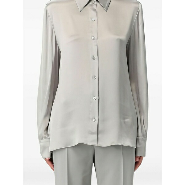アルベルタ フェレッティ レディース シャツ トップス Buttoned satin shirt Grey｜asty 109,400円
