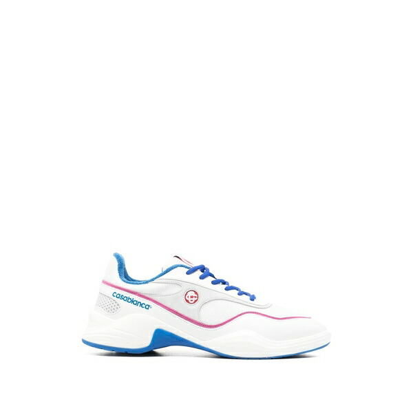 カサブランカ メンズ スニーカー シューズ Logo trim sneakers White｜asty