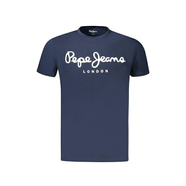 ペペジーンズ メンズ ティーシャツ トップス Logo-print t-shirt Blue トップス-Tシャツ・カットソー