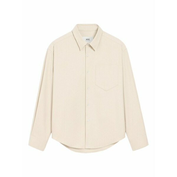 意中の女 メンズ プルオーバー トップス  ami de coeur embossed cotton boxy shirt Neutrals