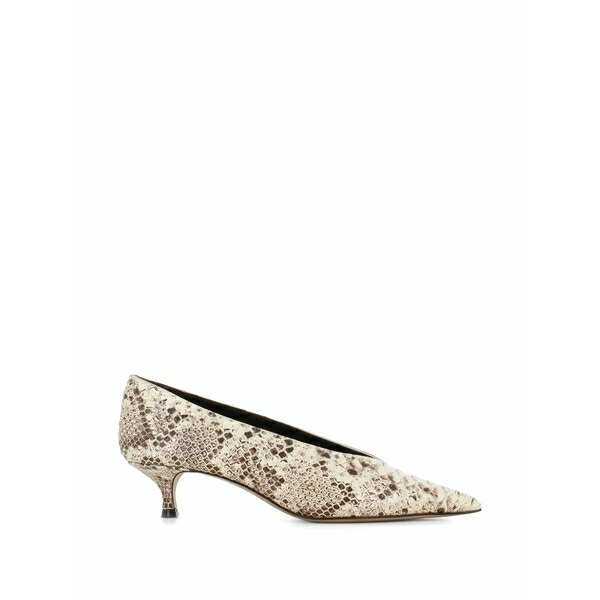 ル モンド ベリル レディース パンプス シューズ Snakeskin-effect pointed-leather pumps Neutrals
