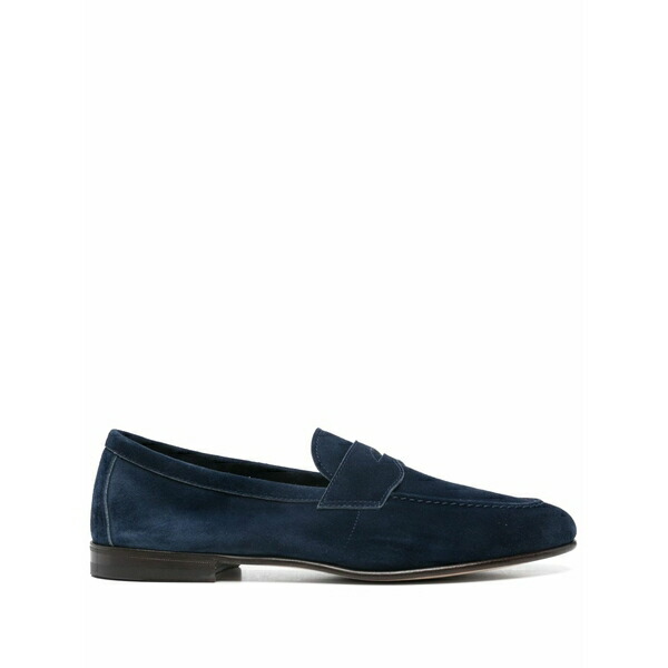 ヘンダーソン・ブラッコ メンズ スリッポン・ローファー シューズ Suede loafers Blue|asty