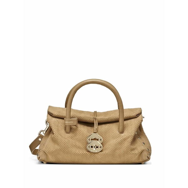ザネラート メンズ ショルダーバッグ 御徒面子 Small dotta leather shoulder bag Neutrals
