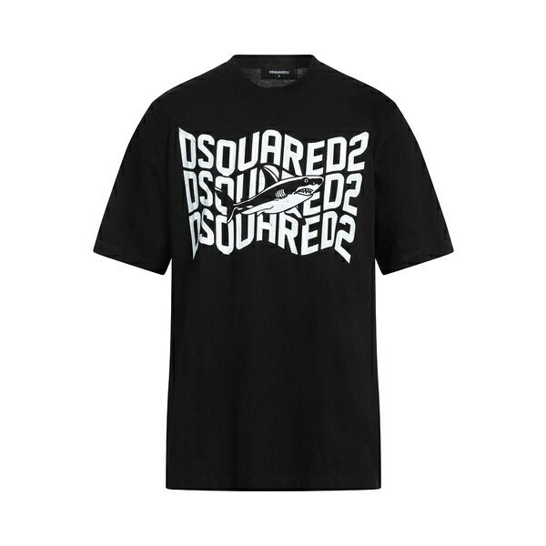 【送料無料】 ディースクエアード メンズ Tシャツ トップス T-shirts Black