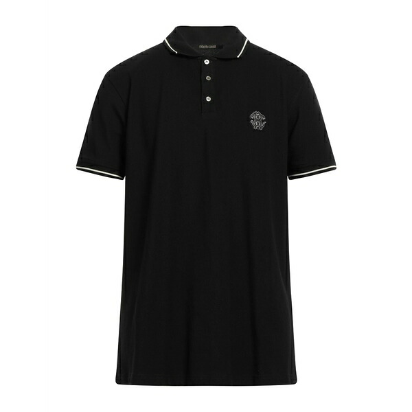 【送料無料】 ロベルトカヴァリ メンズ ポロシャツ トップス Polo shirts Black｜asty 23,660円