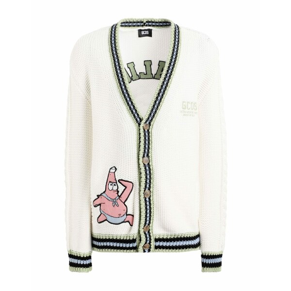 【送料無料】 ジーシーディーエス メンズ カーディガン アウター Cardigans White|asty