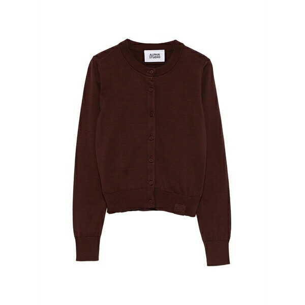 アルファス テューディオ レディース ジレー アウター Buttoned cardigan Brown
