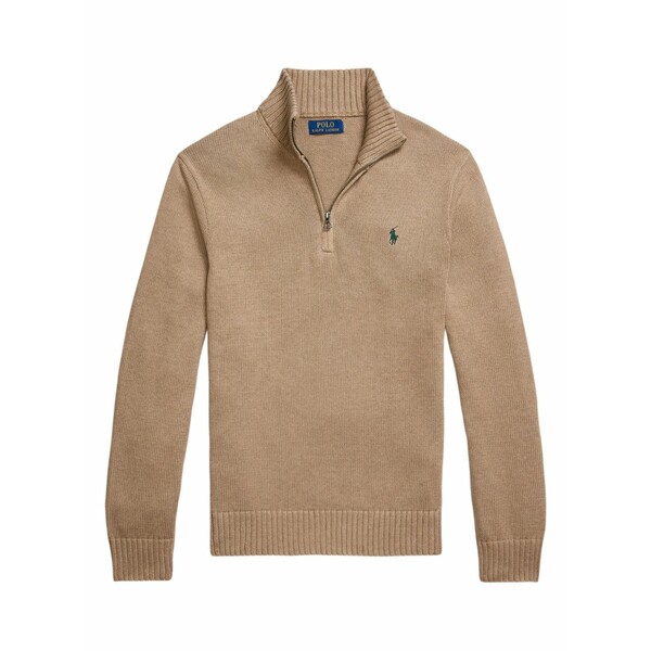 ラルフローレン メンズ 編み物\u0026スウェーター アウター Half-zip cotton sweater  Neutrals