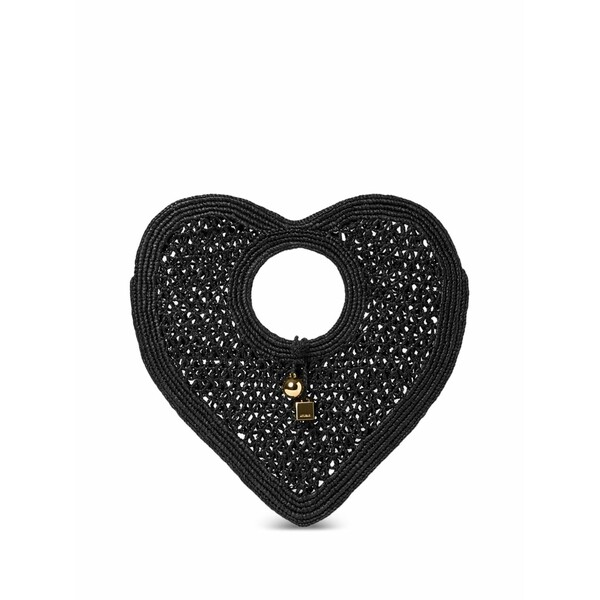 ジャクエムス レディース トートバッグ 御徒面子 Spiaggia coeur tote bag Black