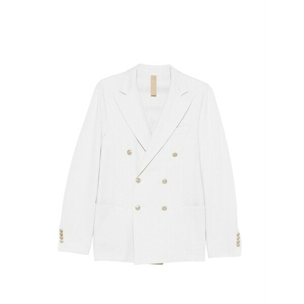 イレブンティ メンズ 上衣＆上衣 アウター Double-breasted pinstripe jacket Grey