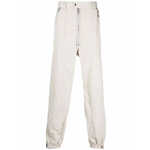 ミハラヤスヒロ メンズ 心地よいズボン下 ボトムス Side stripe-detail straight-leg trousers White