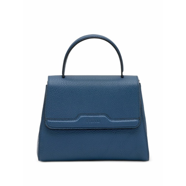 亭主持ち レディース トートバッグ 御徒面子 Debossed-logo tote bag Blue