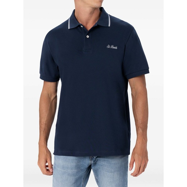 エムシーツーセイントバース メンズ スポーツシャツ トップス Tipped polo shirt Blue