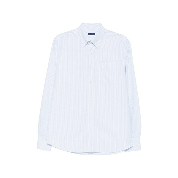 デペルル メンズ プルオーバー トップス Andy striped button-down shirt White