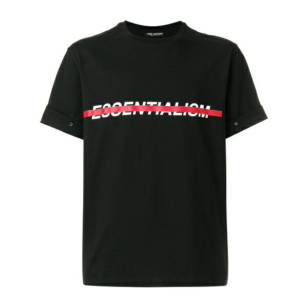 ニールバレット メンズ プルオーバー トップス Slogan t-shirt Black