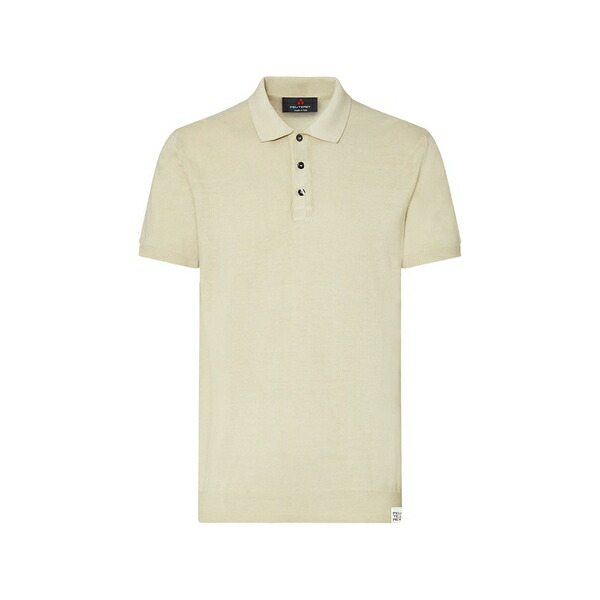 ピューテリー メンズ ポロシャツ トップス Patch-detail polo shirt Neutrals｜asty