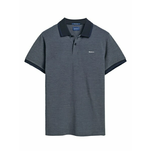ガント メンズ スポーツシャツ トップス Tipped-trims polo shirt Blue
