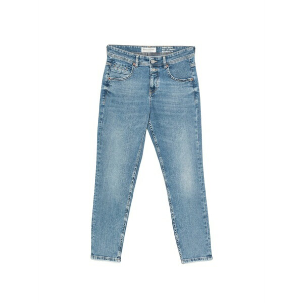 マルコポーロ レディース 心地よいズボン下 ボトムス Theda faded jeans Blue