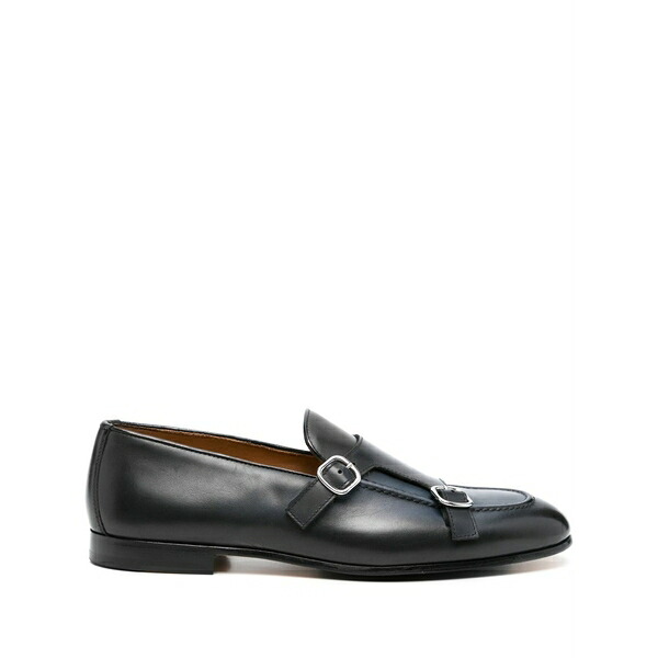 ドンカルズ メンズ スリッポン・ローファー シューズ Double-buckle leather loafers Blue