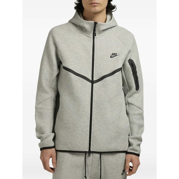 ナイキ メンズ パーカー・スウェットシャツ アウター Full-zip tech hoodie Grey