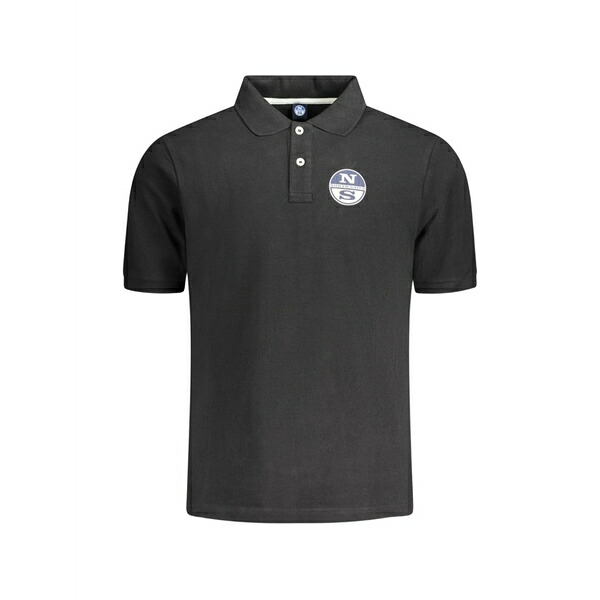 北の方大売り出し メンズ スポーツシャツ トップス Logo-patch polo shirt Black