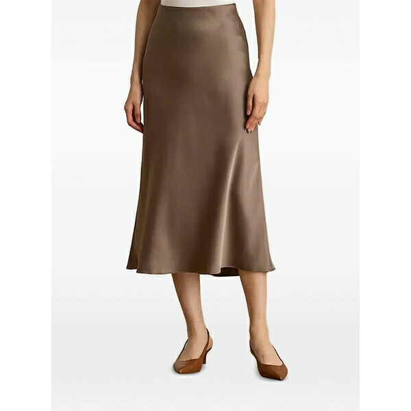 ラルフローレン レディース スコート ボトムス Satin MIDI skirt Brown