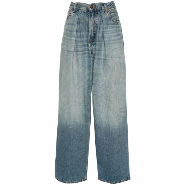 御機嫌冷やりとした レディース ジーンズズボン下 ボトムス Candy high-rise wide-leg jeans Blue