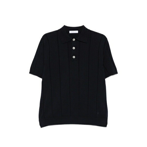 マニュエル リッツ メンズ スポーツシャツ トップス Short-sleeve polo shirt Blue