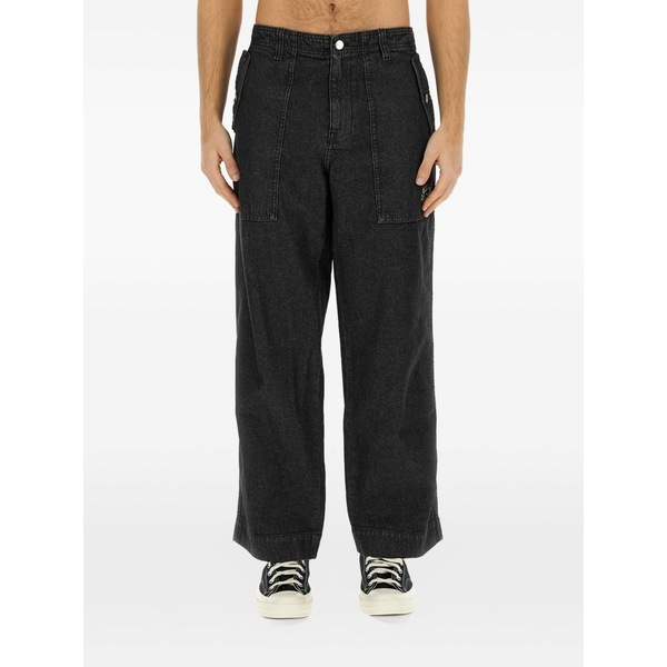 住み家 稲荷 メンズ ジーンズズボン下 ボトムス Buttoned pocket jeans Black