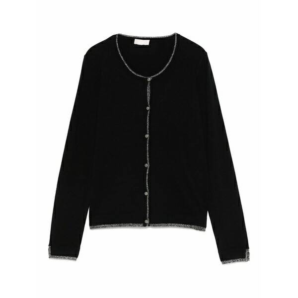 リュージョー レディース ジレー アウター Jewel-buttons cardigan Black
