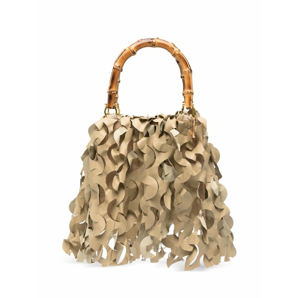 ラ ミラネーザ レディース トートバッグ 御徒面子 Medium oceano bamboo-handle handbag Neutrals