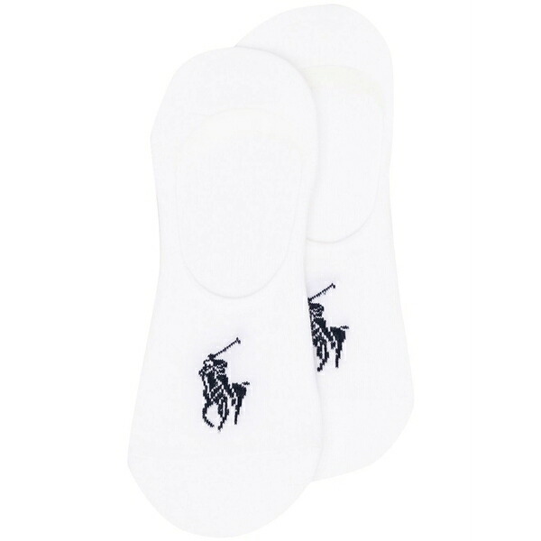 ラルフローレン メンズ ソックス アンダー御召しもの Logo-print socks (set of three) White