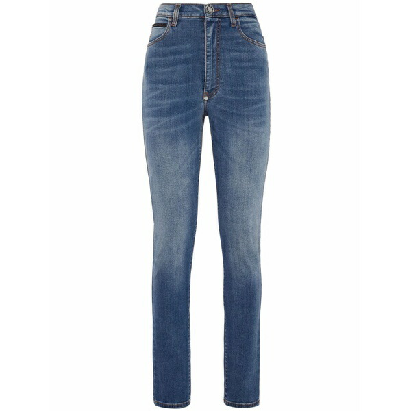 フィリップ飾り気の無い レディース ジーンズズボン下 ボトムス High-rise skinny jeans Blue
