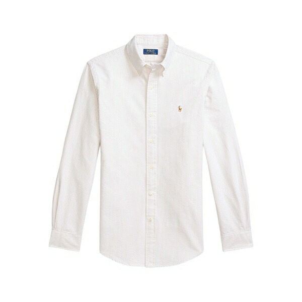 ラルフローレン メンズ ティーシャツ トップス Striped button-down shirt Neutrals