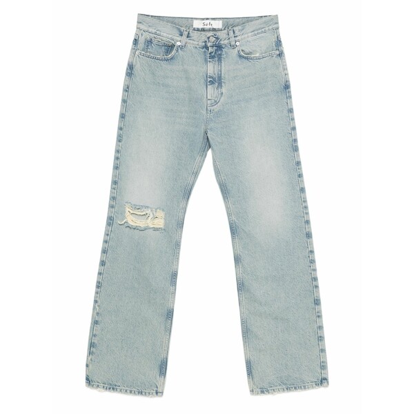 空想科学小説アール メンズ ジーンズズボン下 ボトムス Ripped swirl jeans Blue