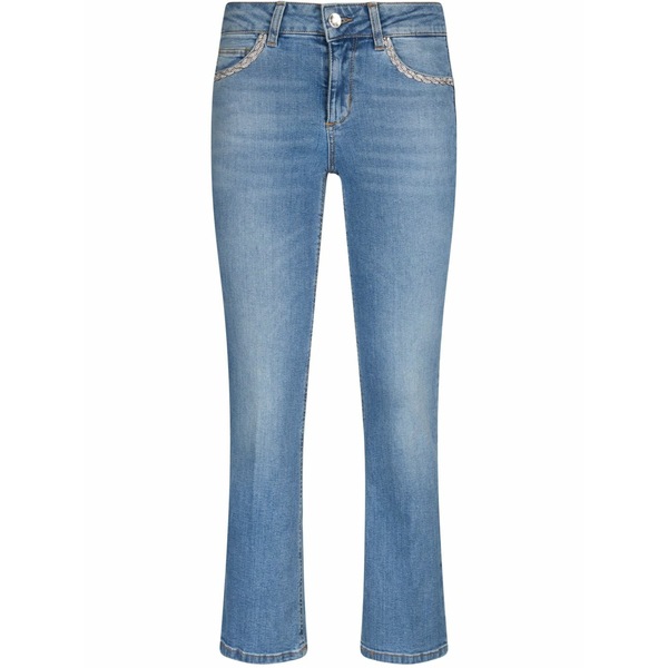 リュージョー レディース ジーンズズボン下 ボトムス Cropped bootcut jeans Blue