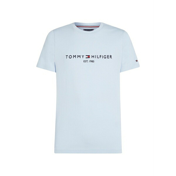 トミー ヒルフィガー メンズ ティーシャツ トップス Logo-print t-shirt Blue
