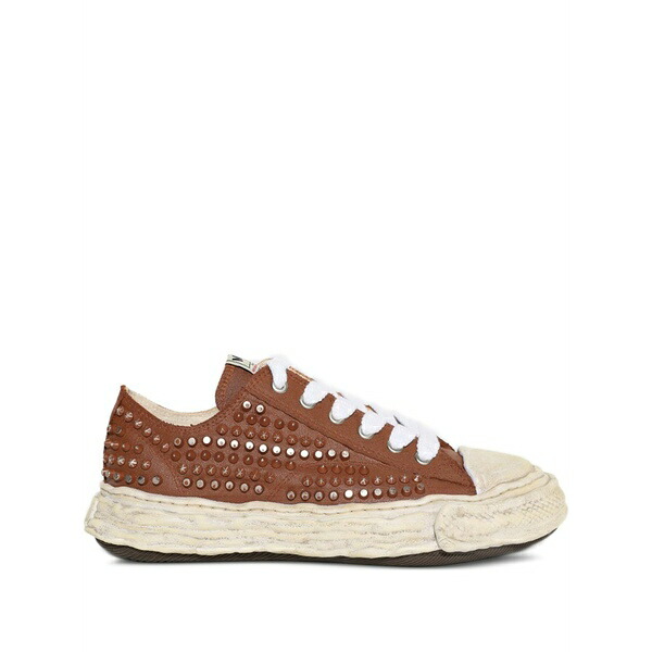 ミハラヤスヒロ メンズ スニーカー シューズ Peterson 23 og studded sneakers Brown｜asty