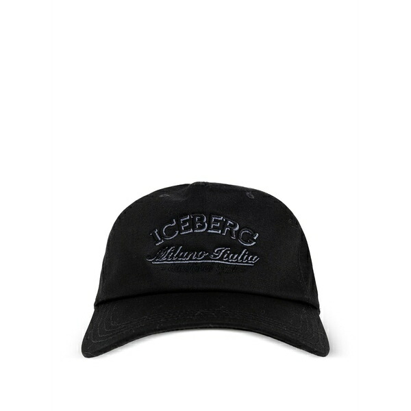 アイスバーグレタス メンズ 鳥打ち帽 付属物 Embroidered baseball cap Black
